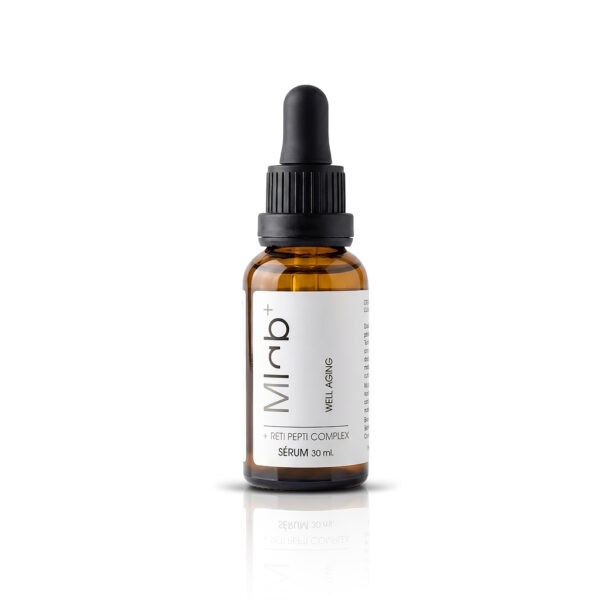 Frasco con gotero del sérum facial de noche +Reti Pepti Complex de Mlab Wellaging
