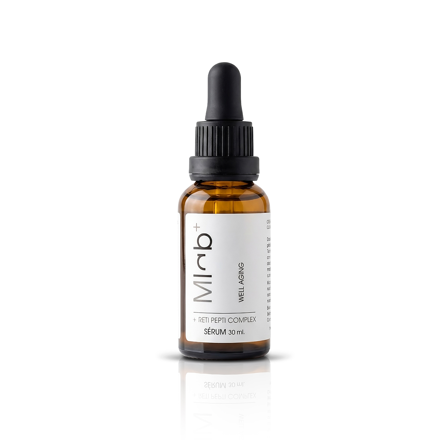 Frasco con gotero del sérum facial de noche +Reti Pepti Complex de Mlab Wellaging